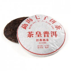 Шу Пуэр "Пуэр Ван" блин 357 гр (фаб. Менхай Саньмао 2012 г.)
