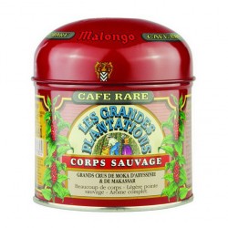 Кофе молотый Malongo Corps Sauvage смесь Мока и Макассар, банка 125 г