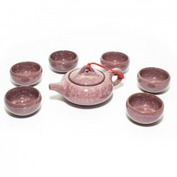 Чайный набор "Колотый лед" сиреневый (6 персон)