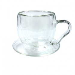 Чайная пара-термос "Канны" 200 мл., из жаропрочного стекла